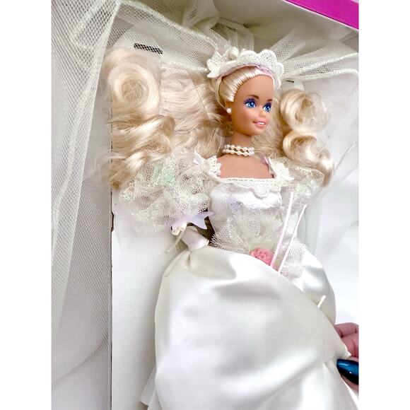 Barbie Dream Bride 1991 #1623 Vintage Satin Lace Wedding Dress Outfit - Picture 5 of 11
